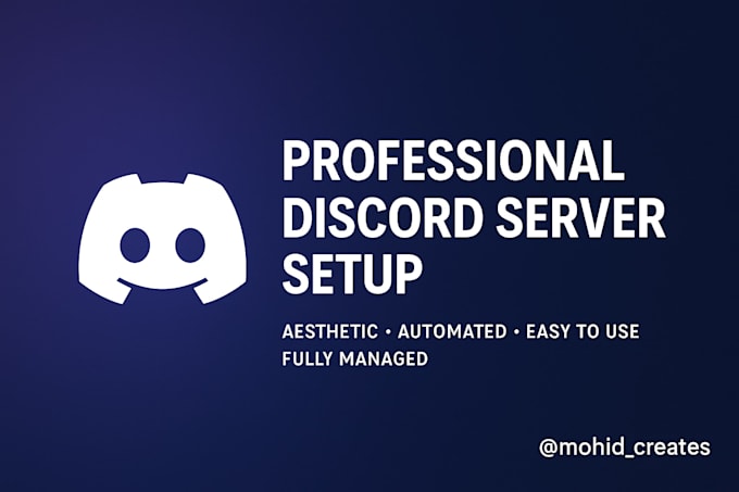 professionally setup discord community server with best design