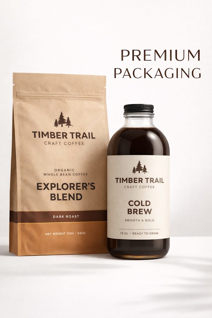 design premium product packaging and label with 3d mockup