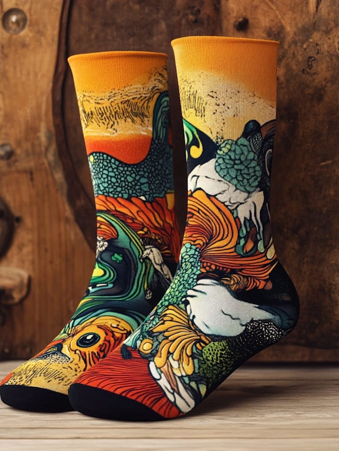 design custom and unique socks design