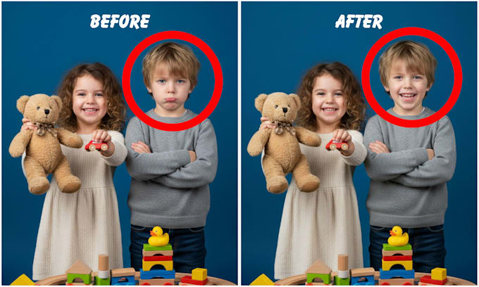 do realistic face swap, head replace, face change, body swap