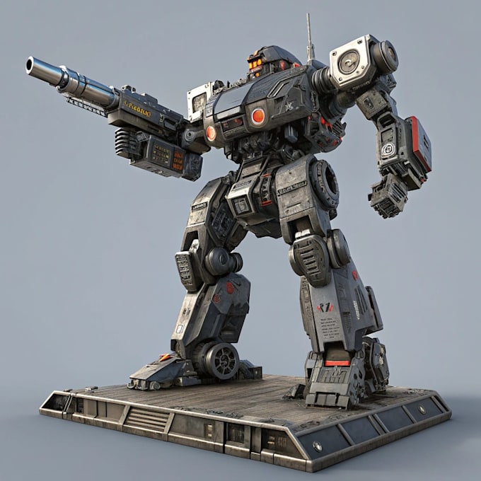 draw custom mecha robot
