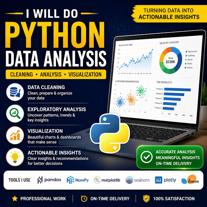 do python data analysis, visualization, and business insights