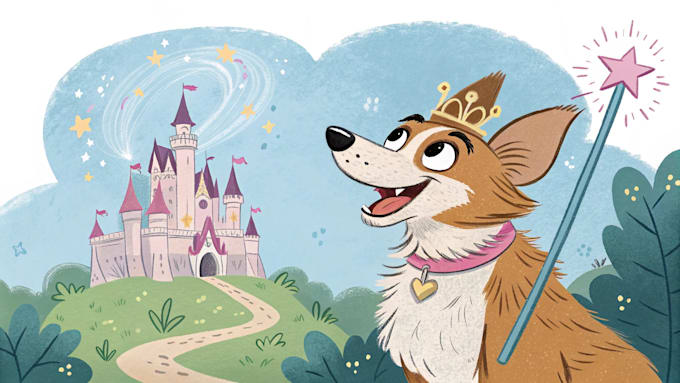 design a unique disney pet portrait