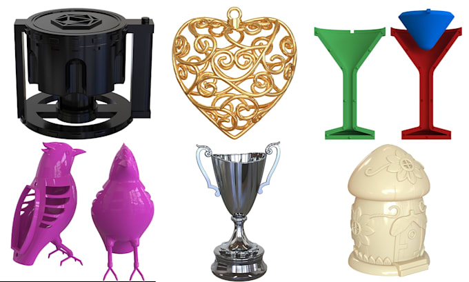 do 2d or 3d modeling, printing stl file, product design and rendering