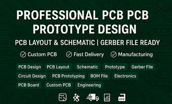 design prototype pcb, pcb layout and schematic, gerber file, custom pcb