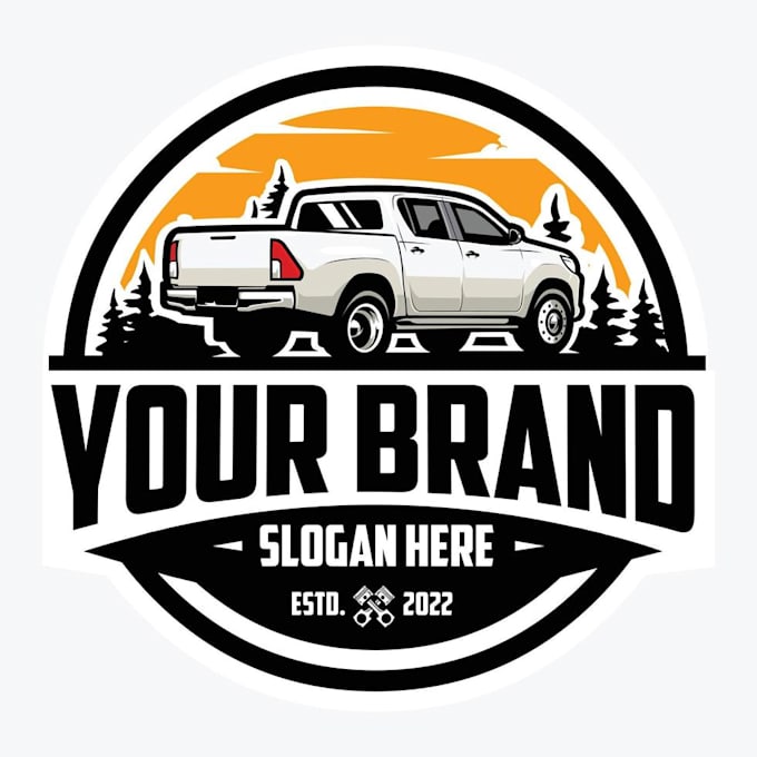 design a powerful car logo with elegant typography