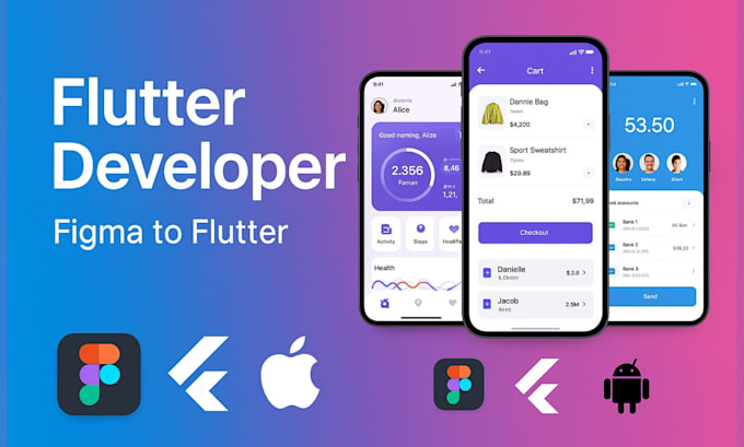 convert figma to flutter ios and android mobile app