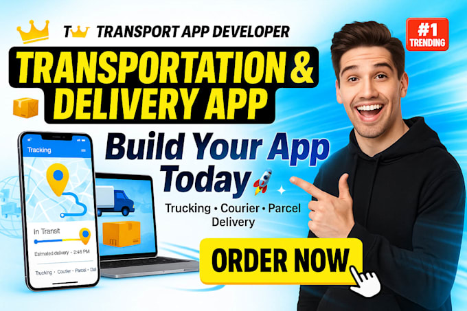 develop a transportation app, trucking website, courier delivery app, parcel app