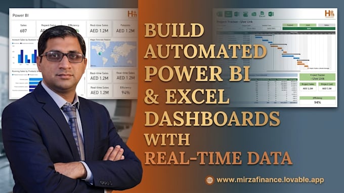 build automated power bi and excel dashboards with real time data