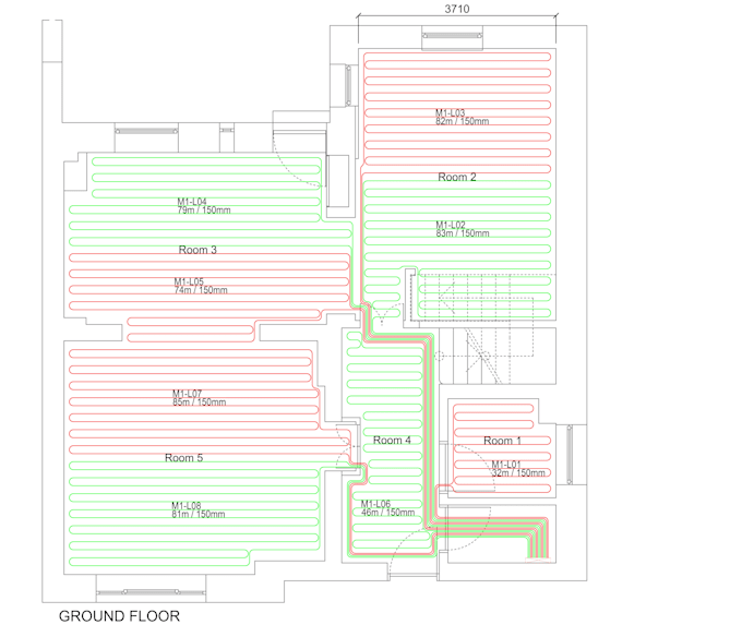 do ufh loop layout ,spm sticky mat ,wlfh foil heater design
