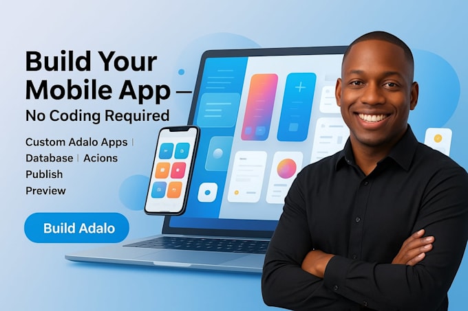 Create a responsive adalo no code mobile app with database and publish ...