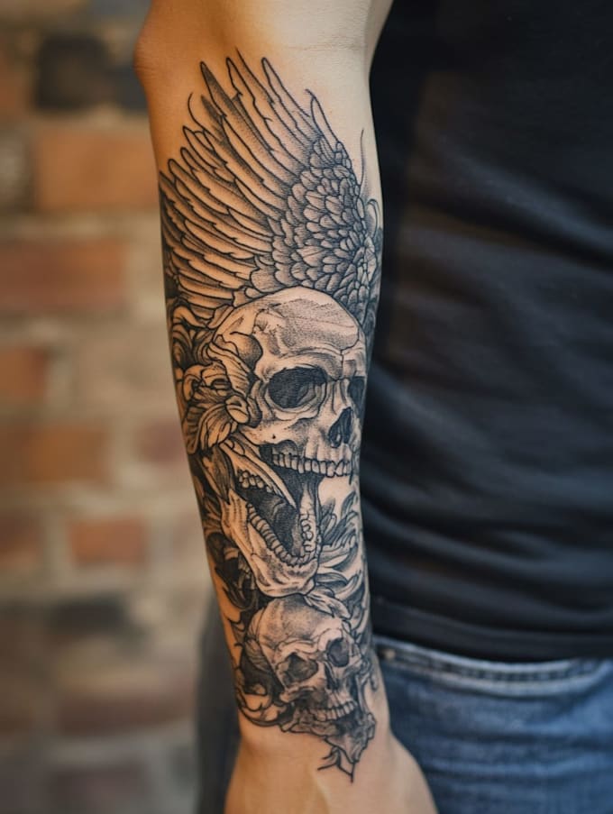 create professional realistic tattoo design