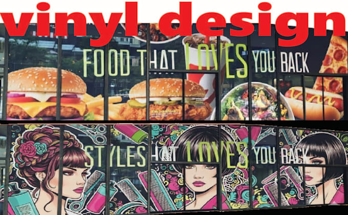 do amazing  shop front  wrap, window graphic , banner design,