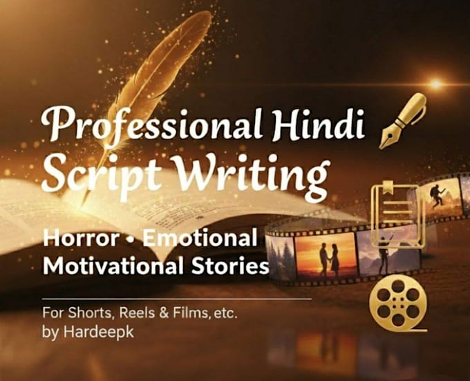 write hindi scripts , short stories for you