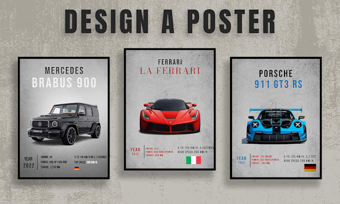 design car ads, posters, flyers and banner for sales