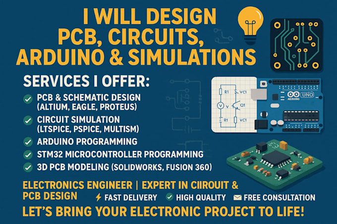 do pcb, circuit, ltspice, psspice, arduino projects