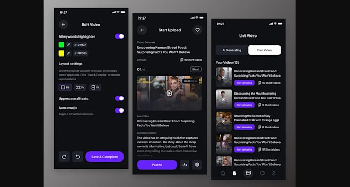 develop a powered ai video generator mobile app for android and ios