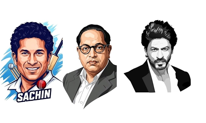 draw cartoon vector portrait or illustration