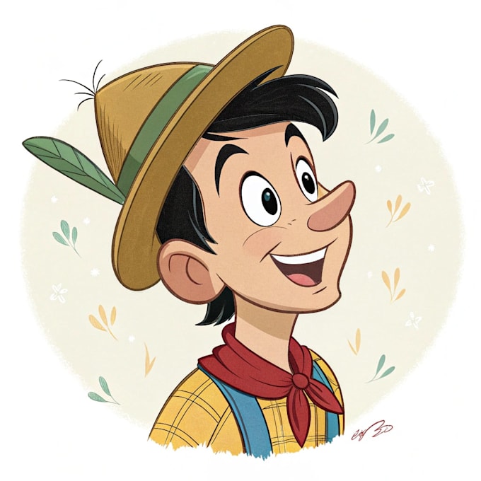 do an portrait into cartoon disney