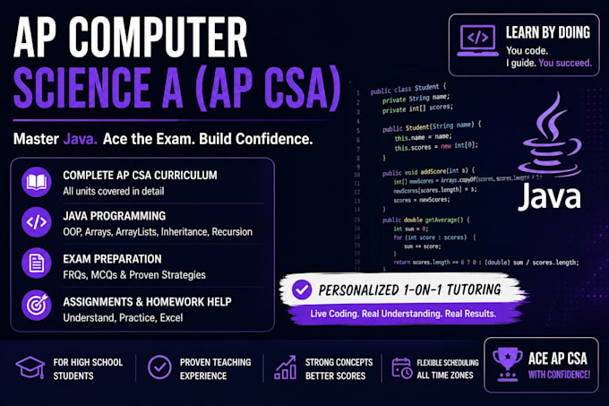 tutor ap computer science a or ap csa