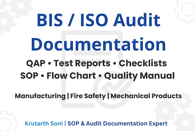 prepare iso audit and quality compliance documentation