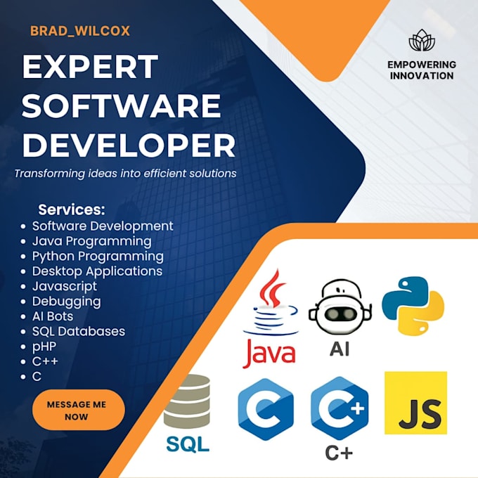 script java python bot c sql database coding programming project developer coder