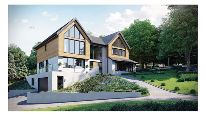 do 3d exterior design and architectural exterior rendering
