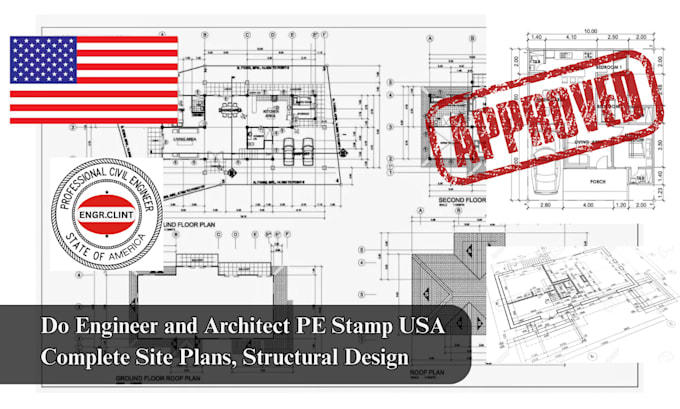 Pe stamp, architectural, structural drawing, permit ready for usa city ...