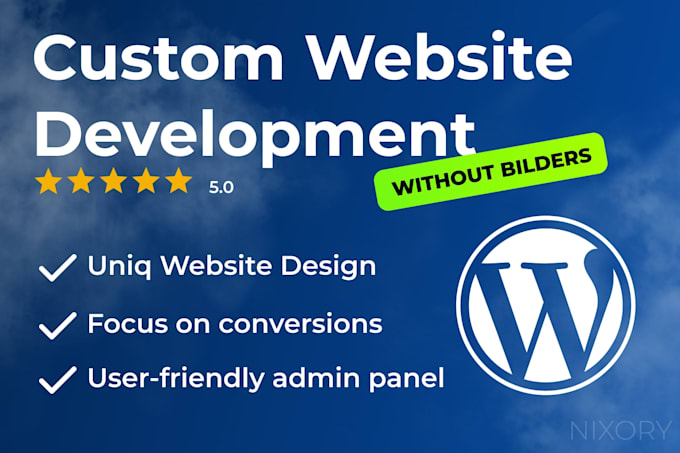 create custom website, business website, landing page, ecommerce store