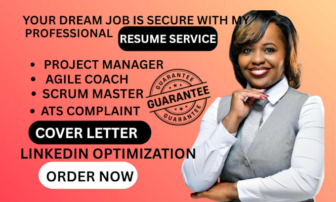 write a project manager, agile coach, or scrum master resume