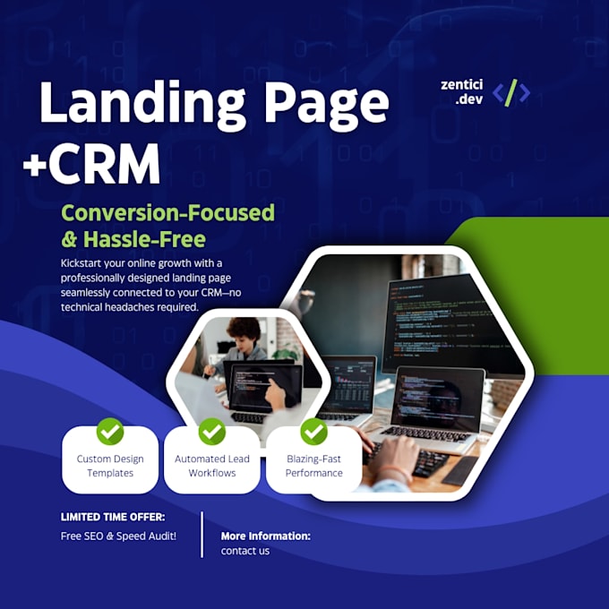 custom landing page and CRM integration