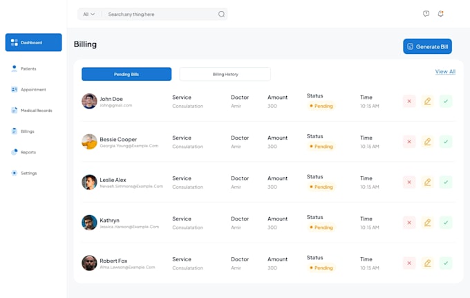 build clinic management software with billing and emr