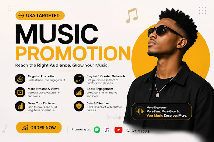 spotify music promotion soundcloud music apple music promotion amazon music