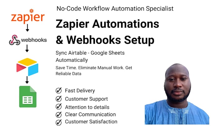setup zapier automation webhook to sync airtable googlesheet