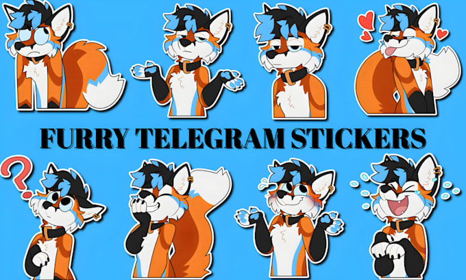 draw furry stickers, telegram stickers, discord emotes fursona or nsfw furry art