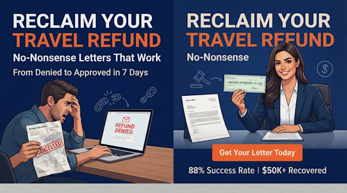 write a no nonsense travel refund letter that airlines cant ignore