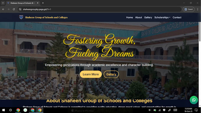 design a professional fullstack school and college website