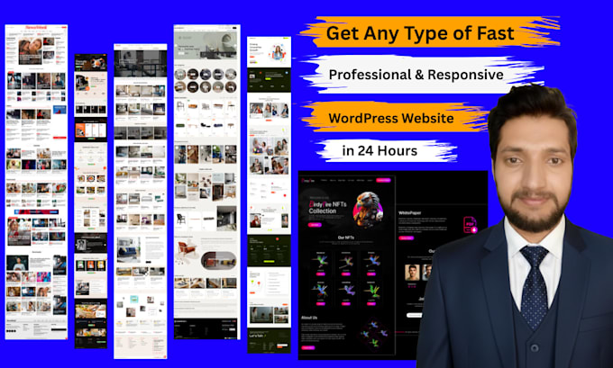 design or redesign a responsive wordpress website using elementor or divi theme