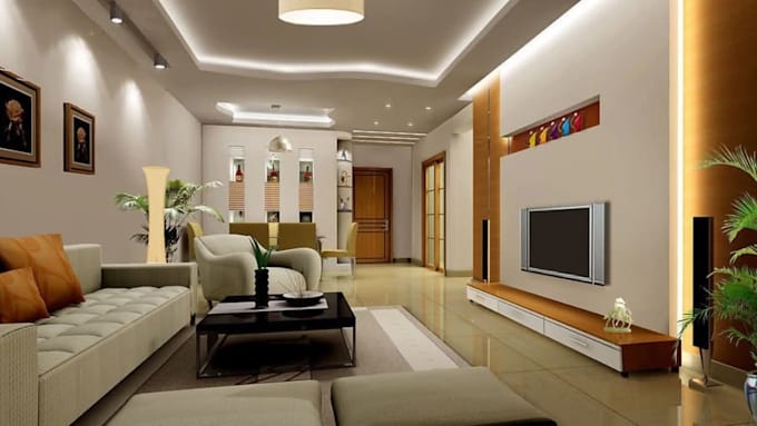 render 3d interior design, virtual staging, and lighting design for interiors