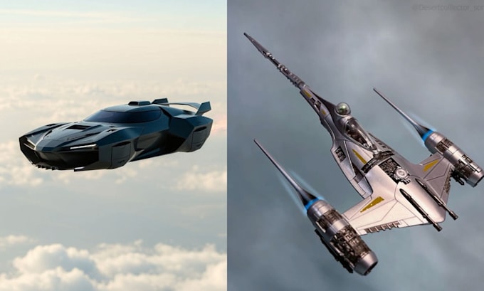 make a concept art spaceship or vehicle design