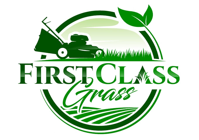 design unique grass cutting logo for your business