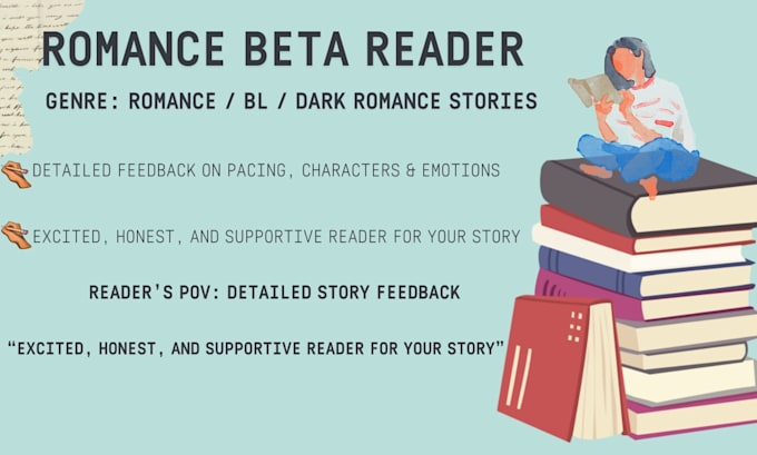 be your passionate and witty beta reader for your book