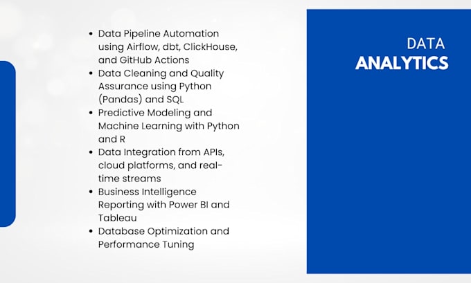 do data analytics and business intelligence analysis