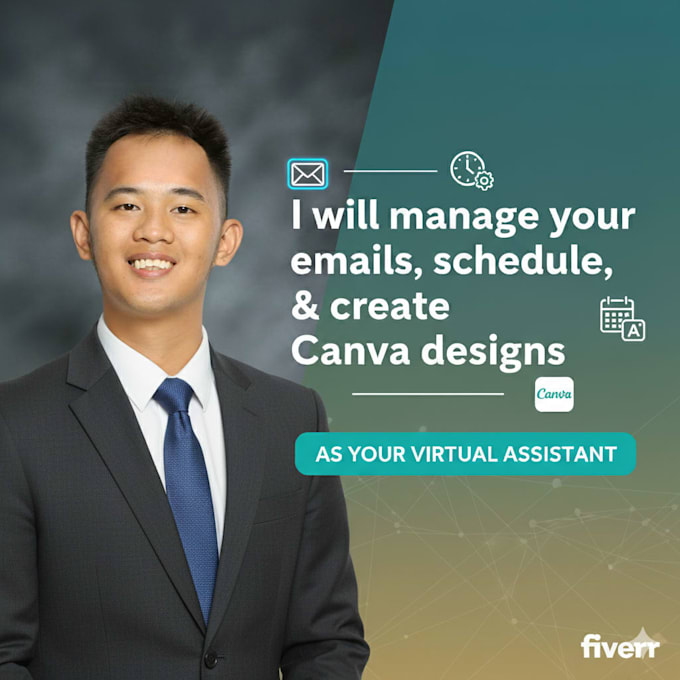 manage your emails, schedule, and create canva designs as your VA