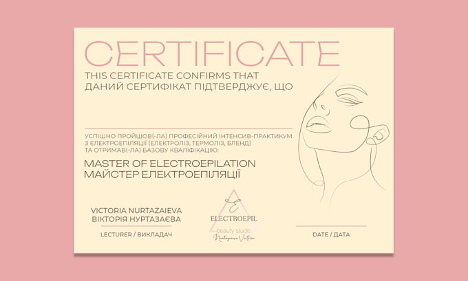 design a professional certificate, award or gift card