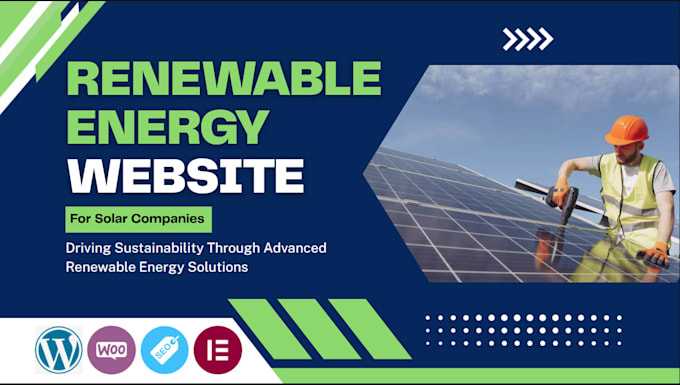 design a stunning renewable energy website for solar companies