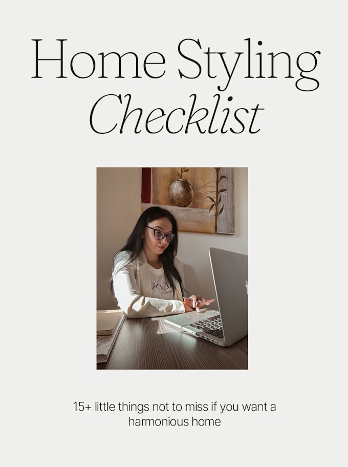 Homestyling cheklist interior design by Sissiartdesign | Fiverr