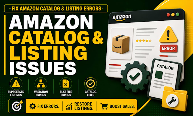 fix amazon catalog and listing issues on seller central