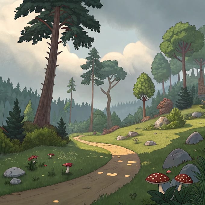 create 2d environment and game background for you