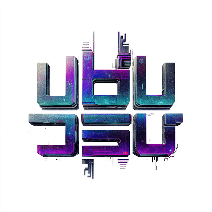 design futuristic cyberpunk logo or typography